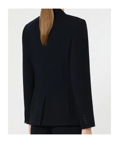 Max Mara Virgin Wool Single-breasted Blazer In Black