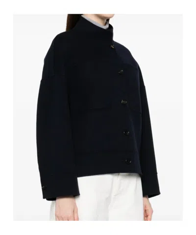 Max Mara Renna Button Jacket In Black
