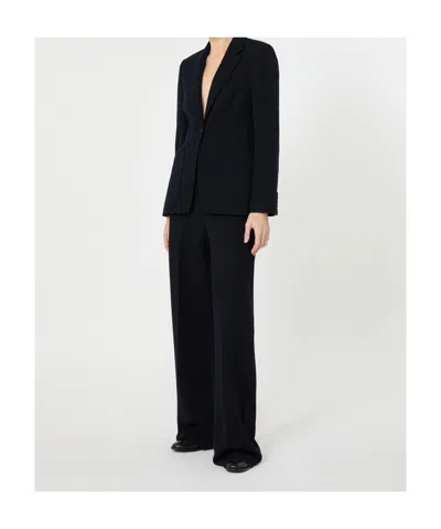 Max Mara Virgin Wool Single-breasted Blazer In Black