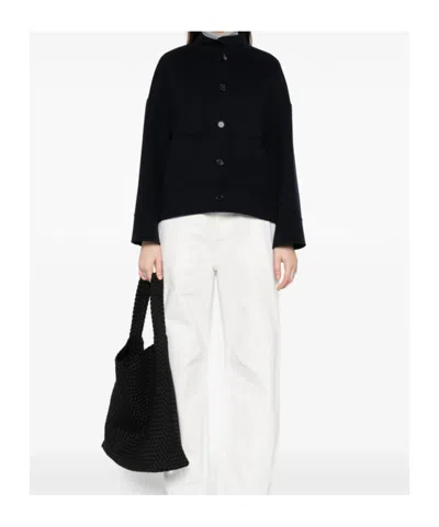 Max Mara Renna Button Jacket In Black