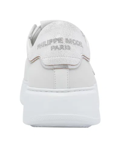 Philippe Model Minimalist Leather Sneakers In White