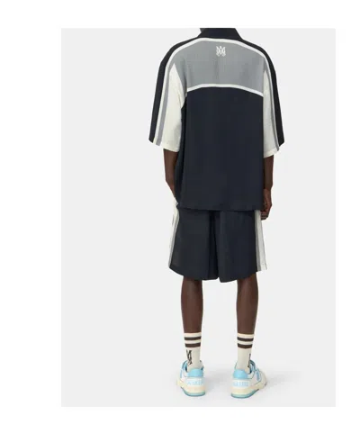 Amiri Quad Panel Side Stripe Tailored Shorts In Black