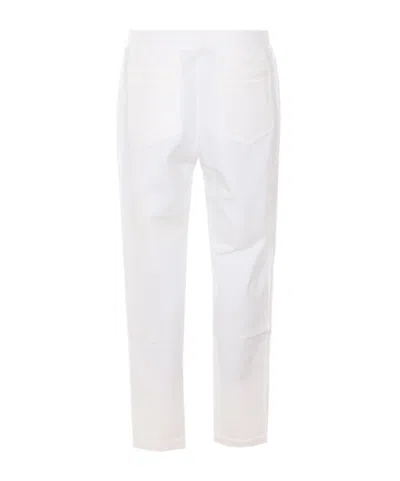 Brunello Cucinelli Leisure Fit Trousers With Drawstring In White