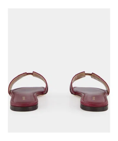 Tom Ford Textured-strap Buckle Flat In Red