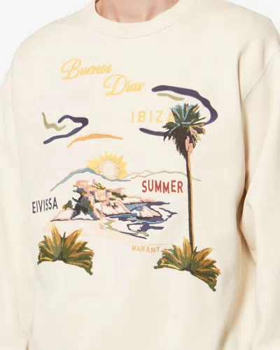 Isabel Marant Embroidered Pattern Sweatshirt In White