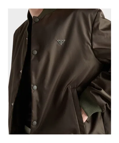 Prada Single Breasted Jacket In Green