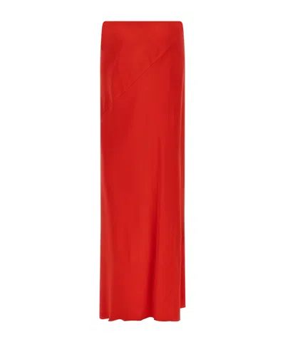 Ermanno Scervino Elastic-waist Midi Skirt In Red