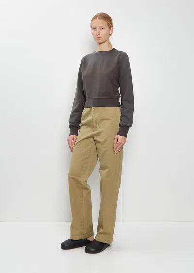 Auralee Dyed Pima Cotton Sweatshirt In Gray