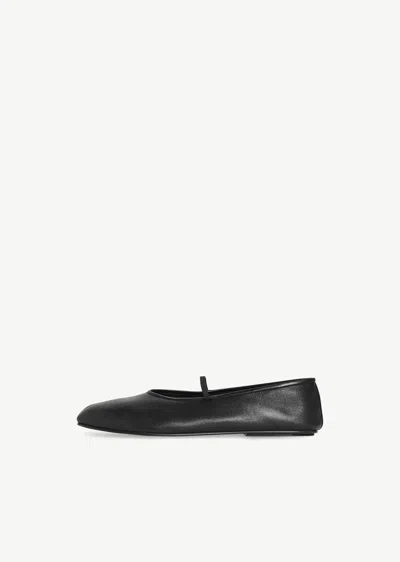 The Row Woman Ballet Flats Black Size 11.5 Leather In Black