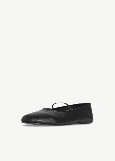 The Row Woman Ballet Flats Black Size 11.5 Leather In Black