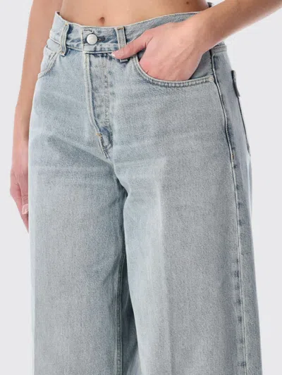 Haikure Bethany Belt Loop Five Pocket Wide Leg Trousers In Blue