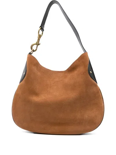 Mulberry Leather Panel Shoulder Bag Strap In Brown