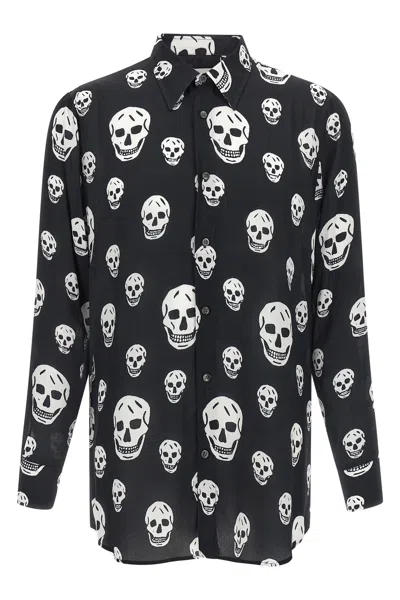 Alexander Mcqueen Long-sleeved Shirt In Blue