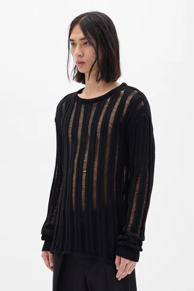 Ann Demeulemeester Danial Ladder Stitch Oversize Sweater In Multi