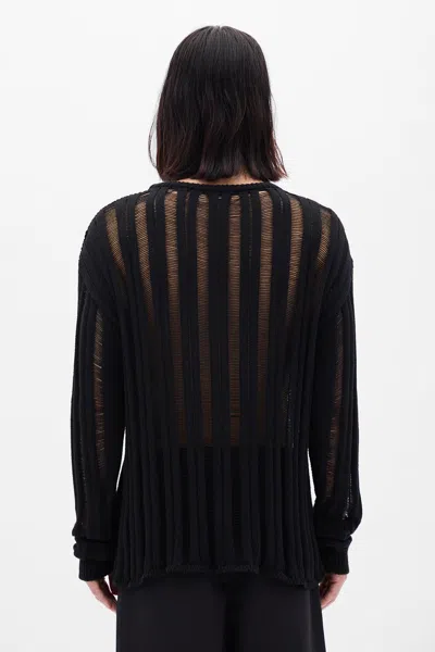 Ann Demeulemeester Danial Ladder Stitch Oversize Sweater In Multi
