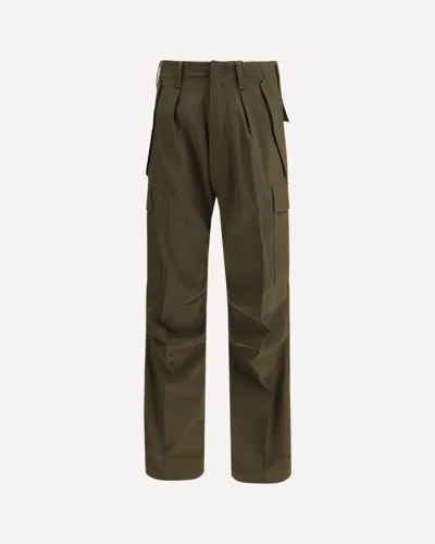 Tom Ford Pleated Cargo Pants In Green