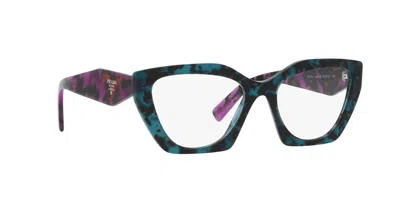 Prada 54mm Cat Eye Optical Glasses In Blue