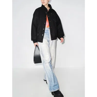 Our Legacy High Waist Boyfriend Jeans With Distressed Finish In Blue