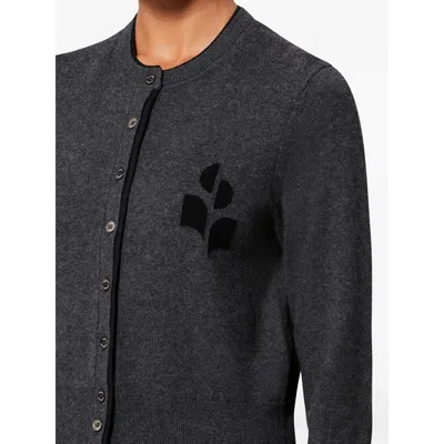 Isabel Marant Étoile Marant Etoile Lona Wool And Cotton Cardigan In Gray