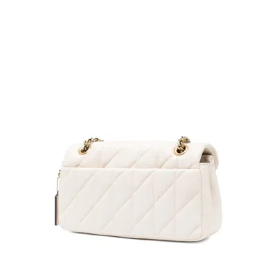 Coach Quilted Leather Crossbody Bag With Chain Strap In White