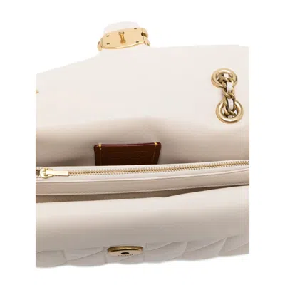 Coach Quilted Leather Crossbody Bag With Chain Strap In White