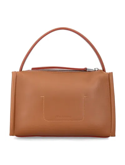 Jw Anderson Loafer Leather Shoulder Bag In Brown