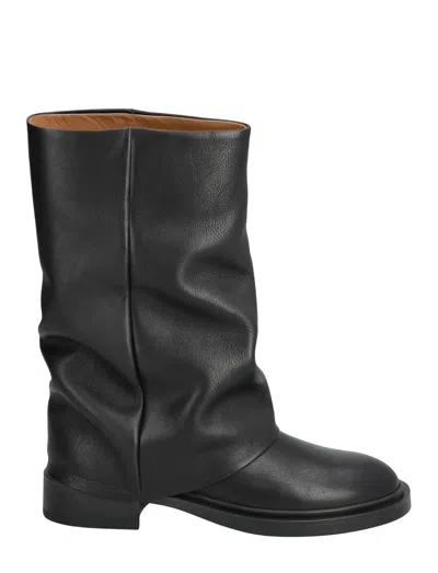 Copenhagen Gathered Boots In Black