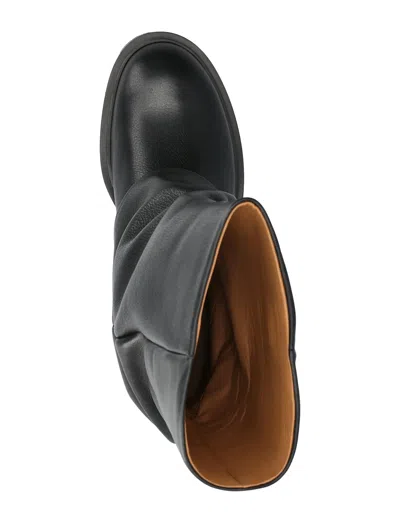 Copenhagen Gathered Boots In Black