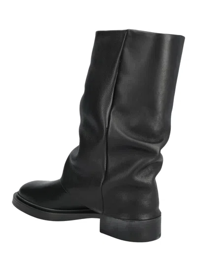 Copenhagen Gathered Boots In Black