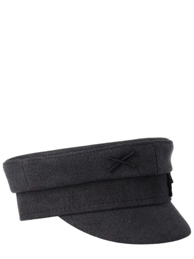 Ruslan Baginskiy Logo Embroidered Newsboy Hat In Black