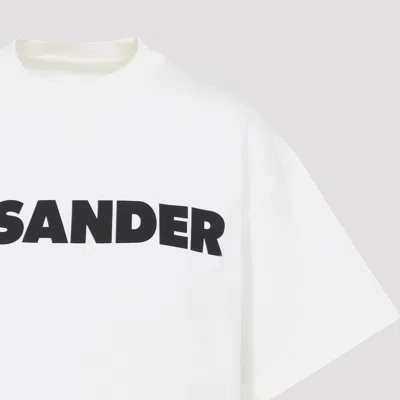 Jil Sander Crewneck Short Sleeves Classic Print T-shirt Clothing In White