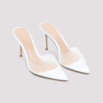 Gianvito Rossi 85mm Heel Pointed Toe Stiletto Sandals In White
