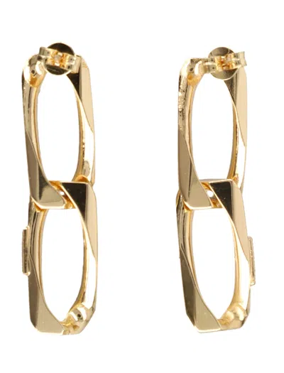 Emanuele Bicocchi Gold-plated Silver Chain Link Earrings In Gold