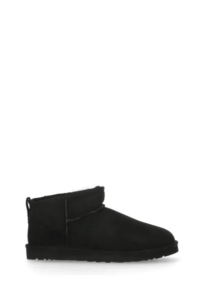 Ugg Classic Ultra Mini Ankle Boots In Black