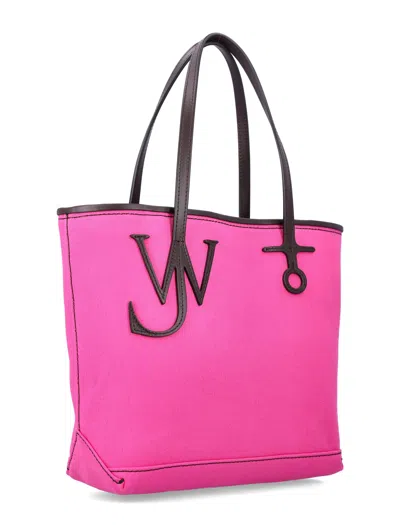 Jw Anderson Compact Anchor Tote Bag With Dual Handles In Pink