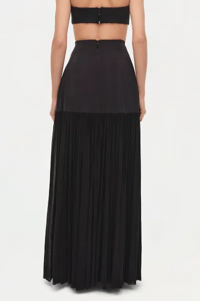 Simkhai Saryn Draped Jersey Midi Skirt In Black In Black