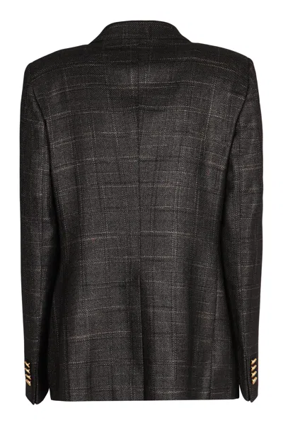0205 Tagliatore Double-breasted Wool Jacket In Black