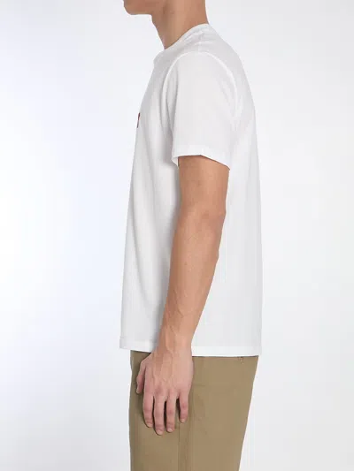Ami Alexandre Mattiussi De Caur Embroidered Organic Cotton-jersey T-shirt In White