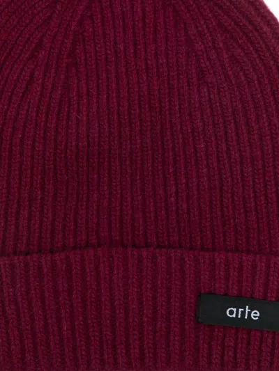 Arte Antwerp Ribbed-knit Beanie Hat In Pink