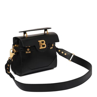 Balmain Women B-buzz Leather Crossbody Bag In Black
