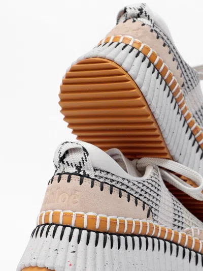 Chloé Multicolor Fabric Nama Sneakers In Neutral