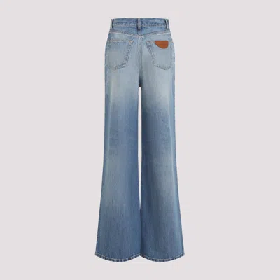 Chloé Washed Flared Jeans In Blue