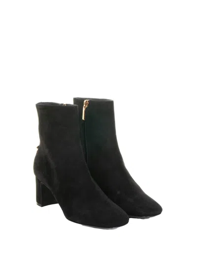 Dolce & Gabbana Suede Leather Ankle Boots In Black