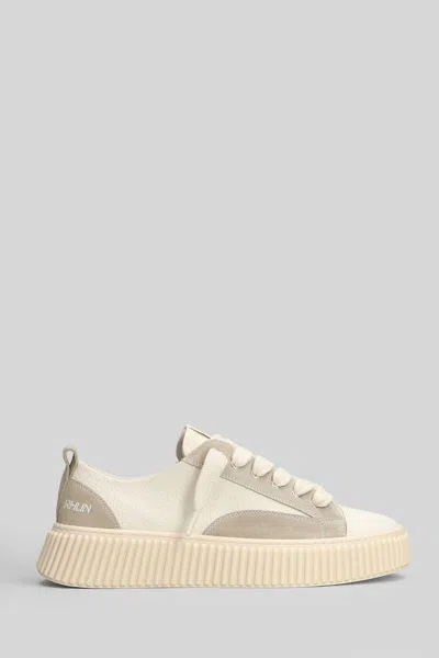 Rhun Leather Grain Sneakers In Neutral