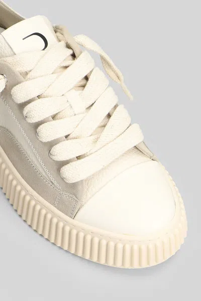 Rhun Leather Grain Sneakers In Neutral
