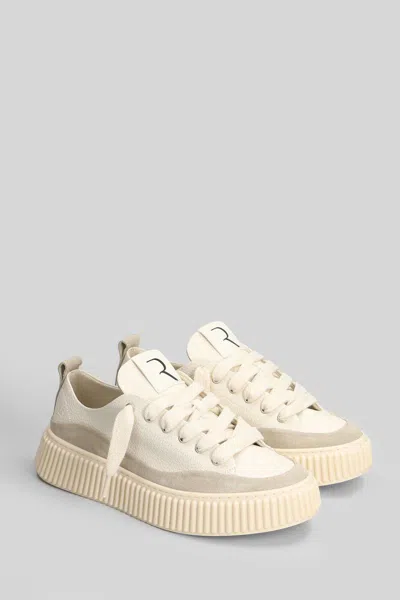 Rhun Leather Mix Sneakers In Multi