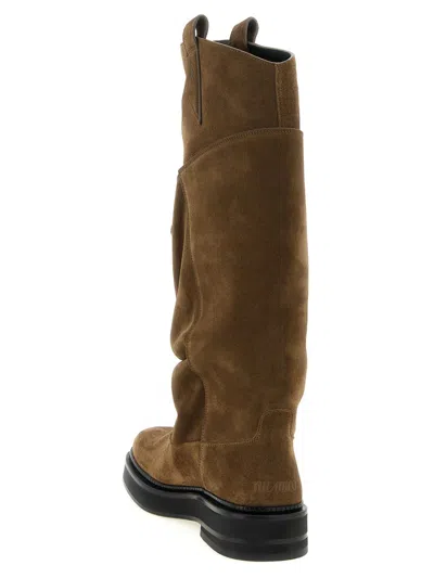 Attico 35mm Passeggiata Suede Knee-high Boots In Multi