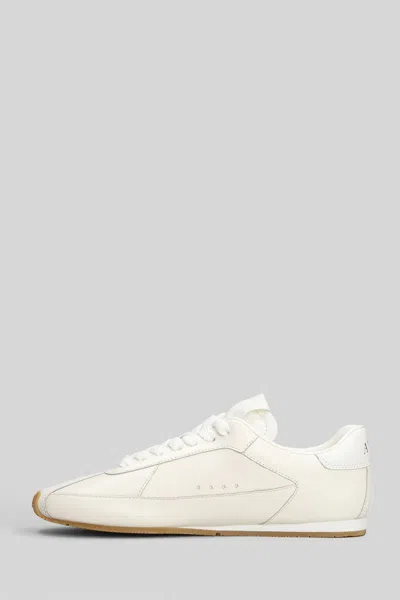 Amiri Pacific Stars Mixed Leather Sneakers In White