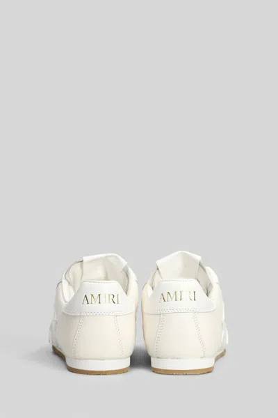 Amiri Pacific Stars Mixed Leather Sneakers In White