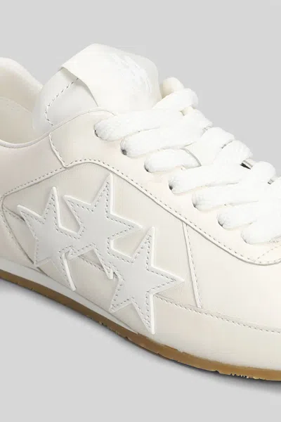 Amiri Pacific Stars Mixed Leather Sneakers In White